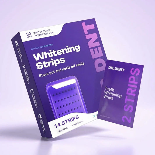 لاصقات دكتور دينت بنفسجية – ابتسامة بيضاء بدون حساسية خلال 7 أيام